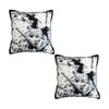 SOGA 2X 50cm Black & White Leopard Throw Pillows