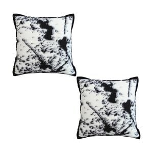 SOGA 2X 50cm Black & White Leopard Throw Pillows