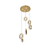 ROBI 6 Ring Crystal Chandelier Tri-colour LED (Gold)