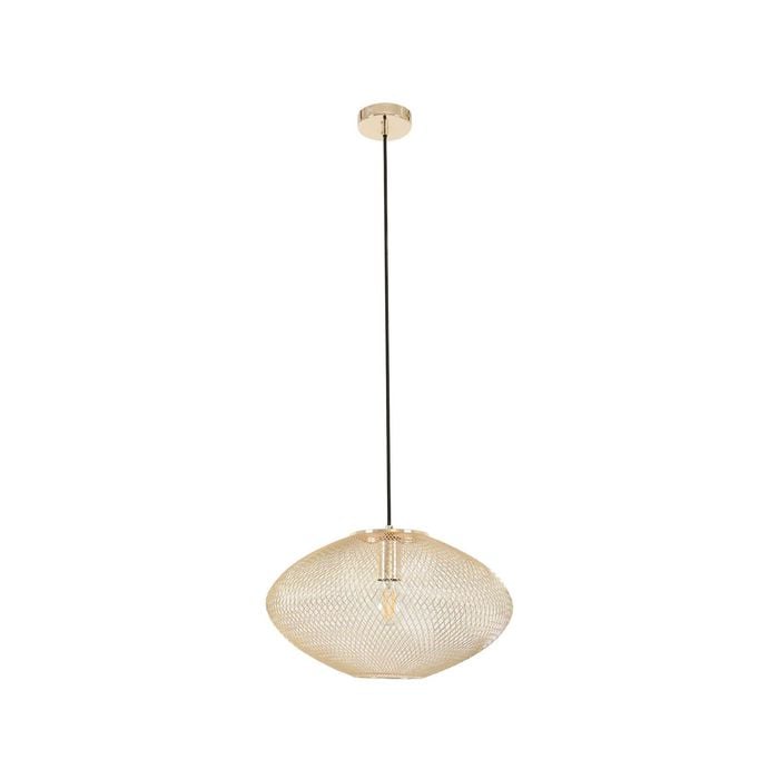 CLA Lighting GOLPE Interior Oval Stainless Steel Pendant Light- Small Champagne Gold