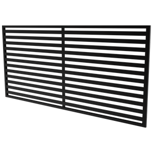ProtectorAl 850 x 1770 x 20mm Black Aluminium Slatted Decorative Screen Panel