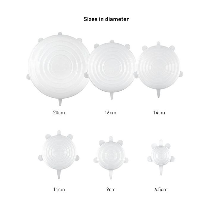 Avanti Silicone Food Covers - Set of 6