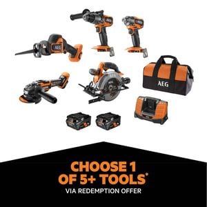 AEG 18V 4.0Ah 5 Piece FUSION Brushless Kit