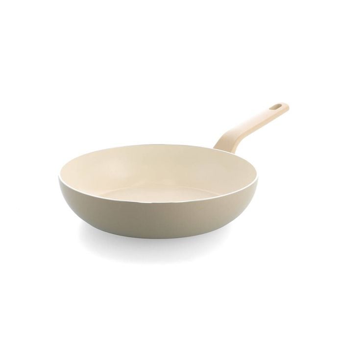 Greenpan Essence Open 30cm Frypan Ceramic Non-Stick Cooking Pan Taupe