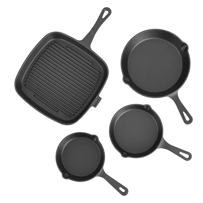 5-star Chef 4 Piece Frying Pan Set Cookware For Gas Induction Ceramic Campfire 14/16/20/24cm