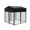 P&P Black Roofed Outdoor Dog Enclosure for Safe Containment(XS)