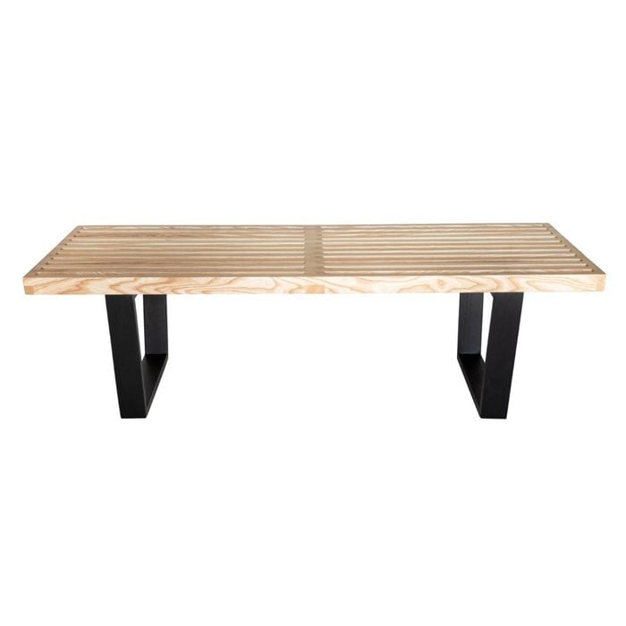 Sk Designer Living | Replica George Nelson Platform Bench | 122cm - Natural & Black
