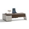 Modern Furniture ANDERS Executive Desk Reversible Return 2.2M - Hazelnut & Beige
