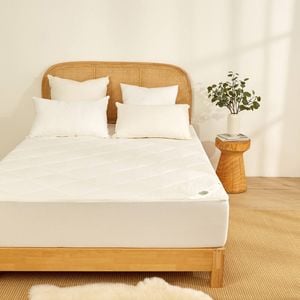 Wooltara Luxury Washable Cotton Japara Wool Rich Mattress Topper - Single Bed