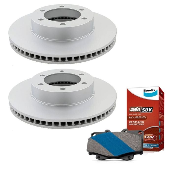 Basco Front Rotors + Bendix Brake Pads For Toyota Hilux TGN121 FJ Cruiser GSJ15 -BRK1030-BDX