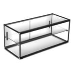 Exquisite Two Tiers Flat Glass Ambient Cake Display