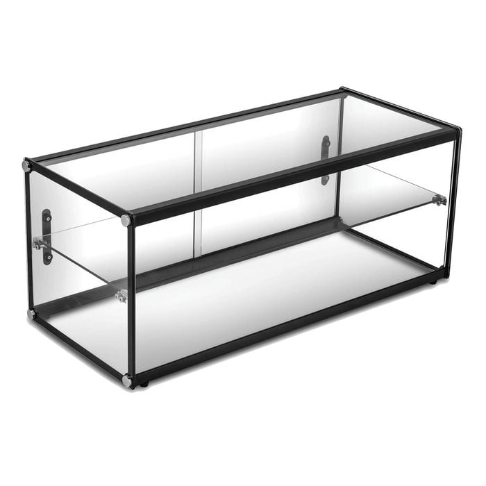 Exquisite Two Tiers Flat Glass Ambient Cake Display