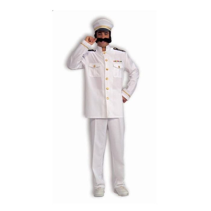 Rubie's Naval Captain Men's Halloween Costume with Tunic, Pants and Cap, Colour, Standard