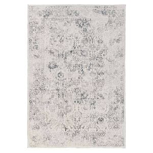 Loopsie-230cm X 160cm-yeni Grey And Beige Floral Washable Rug