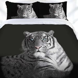 Just Home Black Blue Eyes Quilt Cover Set Queen