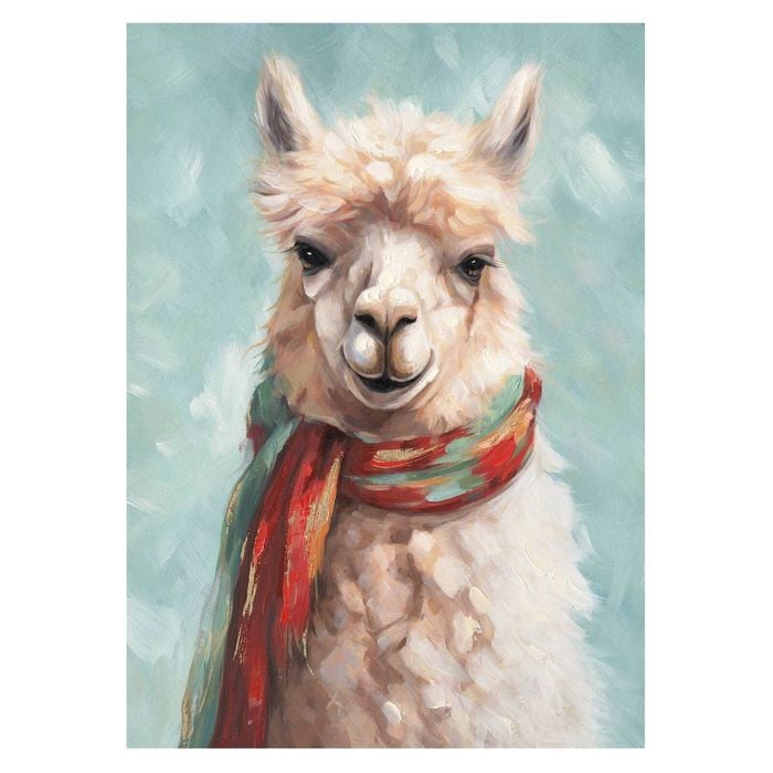 P&P Alpaca Canvas Print - Charming Wall Art for Living Room, Bedroom & Office Décor 50x70cm