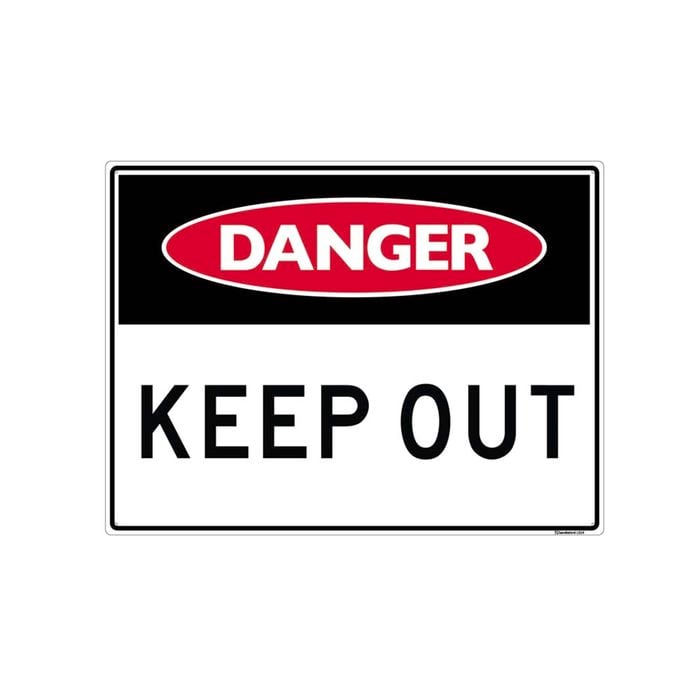 Sandleford 450 x 600mm Keep Out Plastic Sign