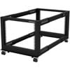 StarTech.com 4-Post 8U Mobile Open Frame Server Rack, 19in Network Rack with Casters