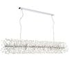 Telbix Lerida Modern Pendant Hanging Lamp Light Metal Crystal Chrome Clear Gloss
