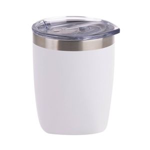 Oasis Stainless Steel Double Wall Insulated Old Fashion Tumbler 300ml White