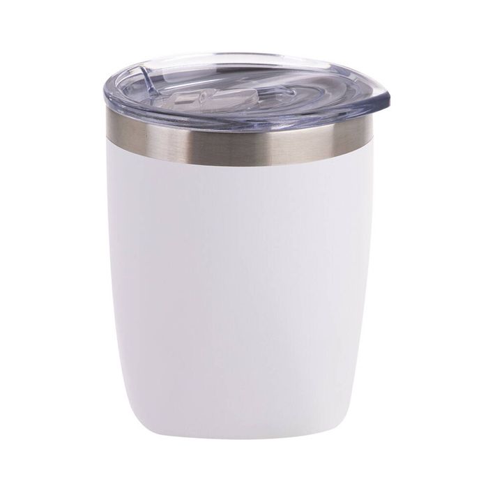 Oasis Stainless Steel Double Wall Insulated Old Fashion Tumbler 300ml White