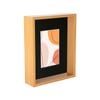 Nicola Spring 3D Deep Box Photo Frame - 8 x 10" with 4 x 6" Mount - Light Wood
