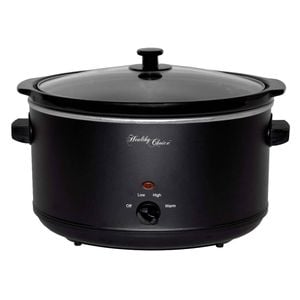 Healthy Choice 8l Slow Cooker (black) Large Capacity Ceramic Pot, 300w