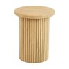 1825 Interiors Lux Round Side Table Rubberwood Modern Furniture Natural