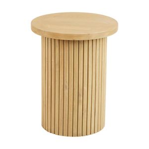 1825 Interiors Lux Round Side Table Rubberwood Modern Furniture Natural