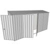 Build-a-Shed 0.8 x 3.7 x 2m Skillion Single Hinged Door Shed with Double Hinged Side Doors - Zinc
