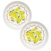 2PK Porto Porcelain Limone Round Serving Bowl 30cm Multi-Coloured Lemons