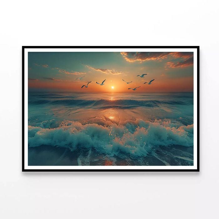 Sunset on the Beach View   Print 100% Australian Made 90x60cm  (Poster)