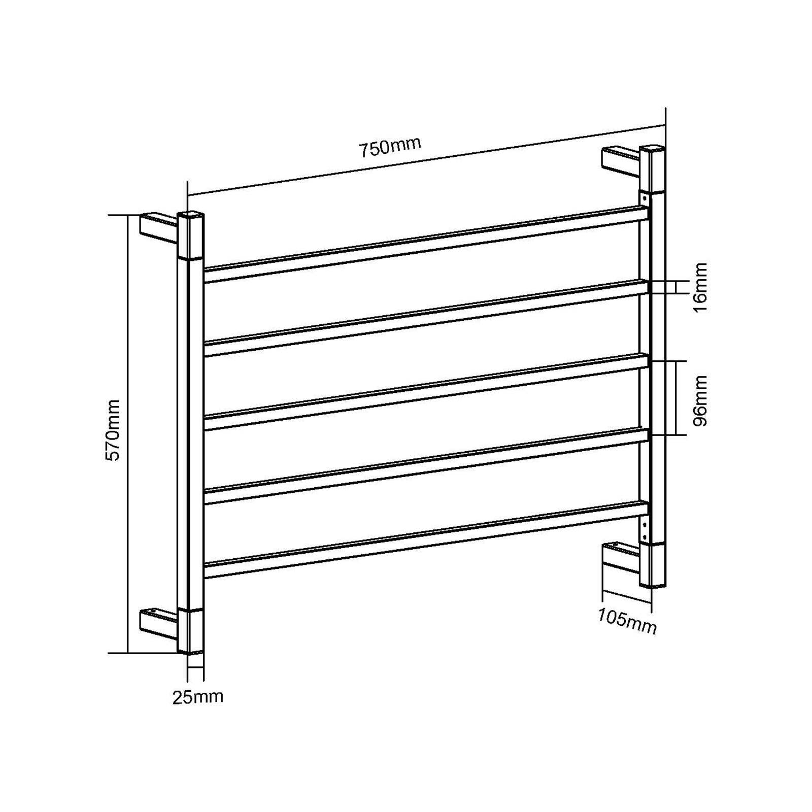 Bunnings heated towel rail black hotsell