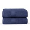 2PCS 100% Cotton Extra Large Soft Bath Towels Sheets Set 90 x 180cm - Navy Blue