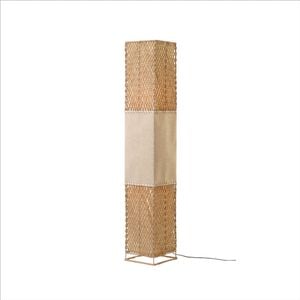 Luminea Agatha Metal Base Paper Rope Fabric Share Floor Light Lamp Khaki