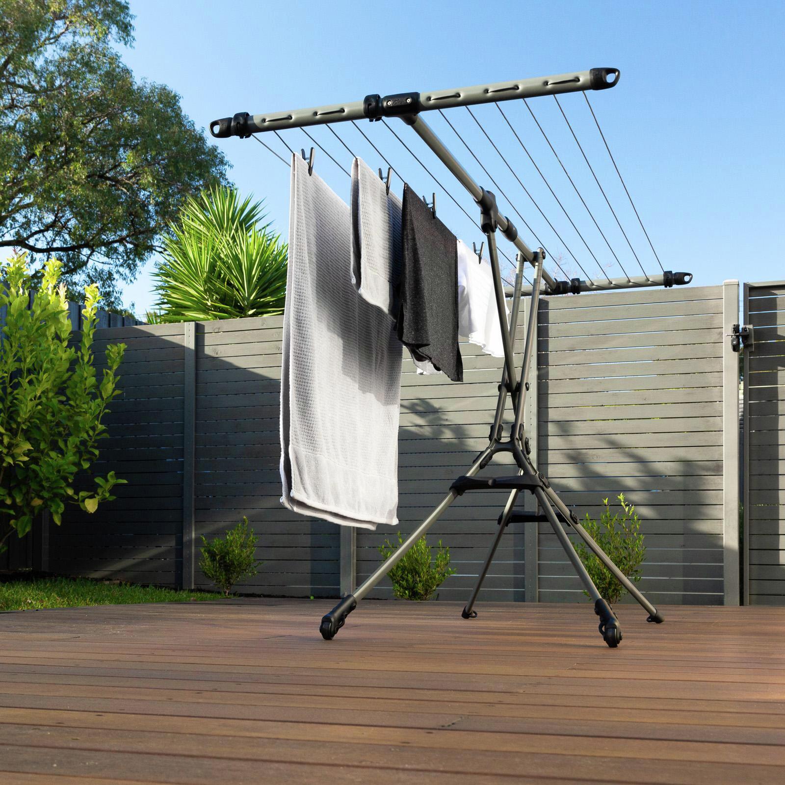 Hills 21m Woodland Grey Portable Clothesline Bunnings Australia