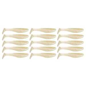 3x 5PK 4In Rapala Crush City Heavy Hitter Plastic Paddle Tail Lures - Whitebait