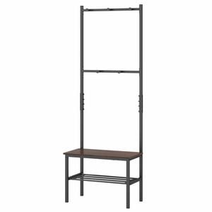 Costway 3in1 Hall Tree Shoe Bench Coat Rack Clothes Hooks Shelf