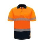 Citeco Orange Hi Vis Short Sleeve Polo - Small