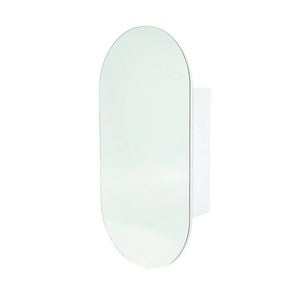 Rick McLean's Portofino White Oval Designer Shaving Cabinet