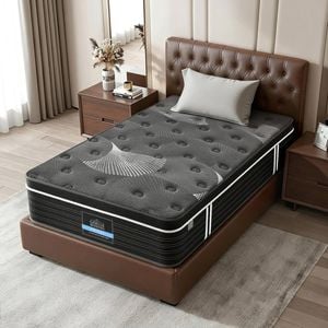 Giselle King Single Euro Top Graphene memory foam Egg crate foam Knitted fabric 35cm Mattress Pocket spring