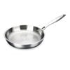 NNEOBA 30cm 304 Stainless Steel Wok Frying Pan Nano Non-Stick Silver