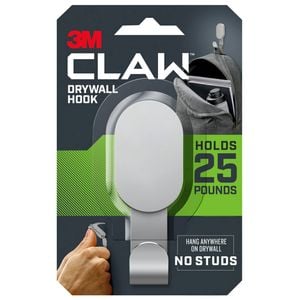 3M 11kg Silver CLAW Wall Hooks