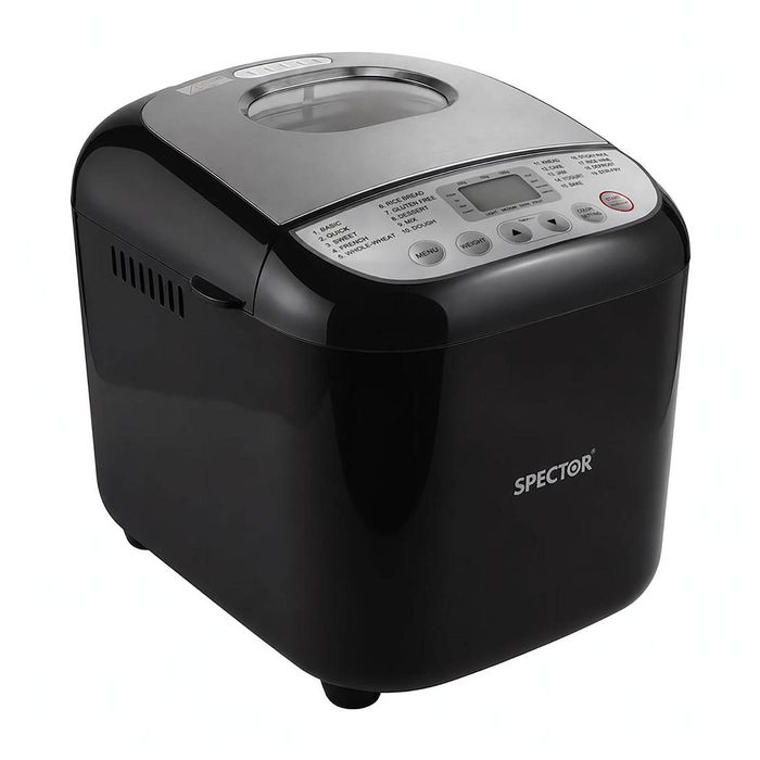 Spector 19-In-1 Automatic Bread Machine With Non Stick Pan For Home Baking Black