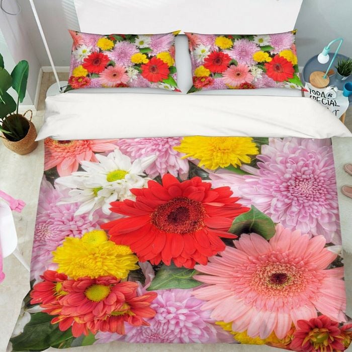 3D Bright Flowers 290 Bed Pillowcases Quilt King Single Size