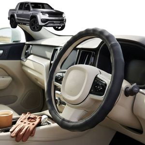 Australian Goose Steering Wheel Cover for VolksWagen Amarok Dual Cab 2022 - Current (2H Facelift) Circle Black