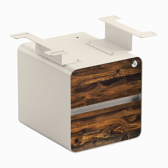 Desky Minimal Under Desk Cabinet Wheat Frame
