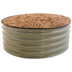 Birdies 970 x 400mm Mist Green Round Corrugated Raised Garden Kit