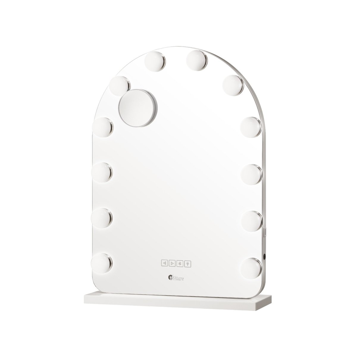 Oikiture Makeup Mirror Arched Bluetooth Hollywood 61x43cm Vanity Wall