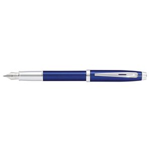 Sheaffer 100 Fountain Pen Writing Stationery Medium Nib Lacquer/chrome Blue